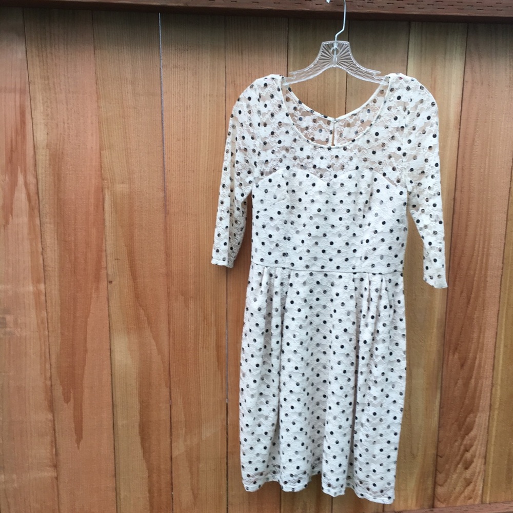 Betsey Johnson white dress polka dots